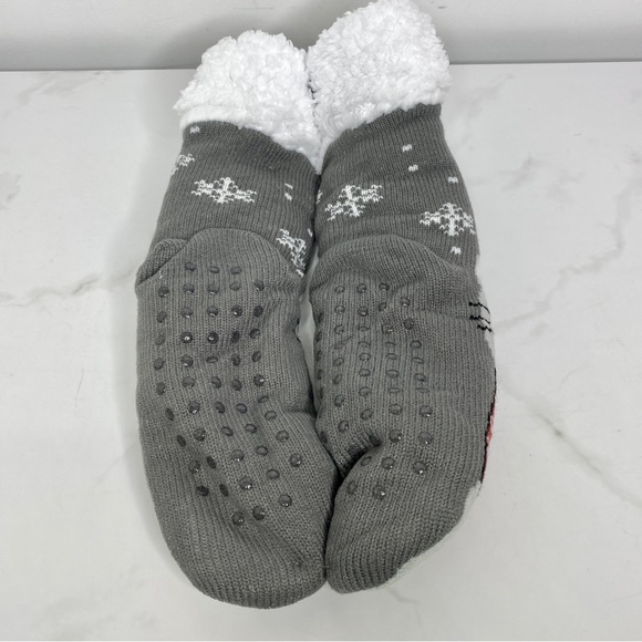 Lined Warm Cat and Snowflake Slipper Socks - Picture 4 of 7